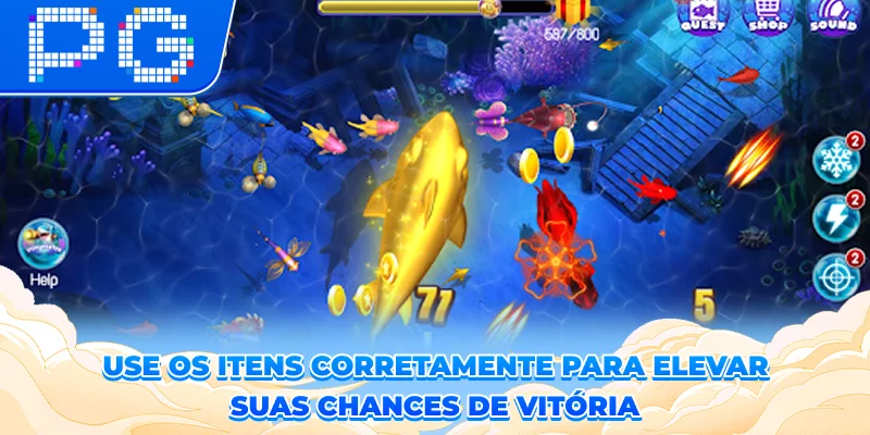 Use os itens corretamente para elevar suas chances de vitória Use os itens corretamente para elevar suas chances de vitória